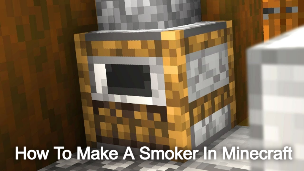 Minecraft smoker crafting process in action.