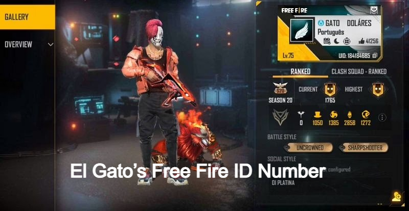 El Gato’s Free Fire ID Number, Lifetime Stats, K/D Ratio, UID Number, Name, country rank, and More!