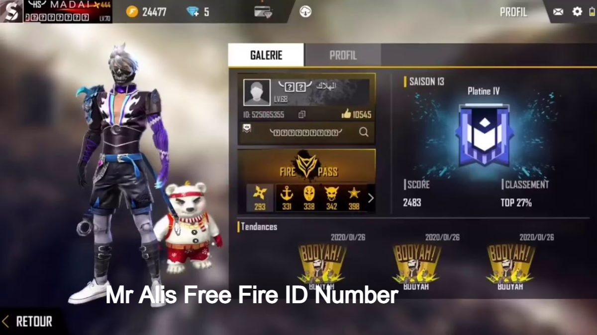 Mr Alis Free Fire ID Number, Lifetime Stats, K/D Ratio, UID Number, Name, and More!