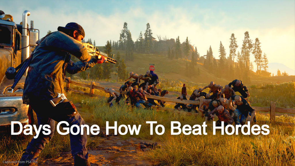 A brave survivor battles a Horde in Days Gone, showcasing stealth tactics and explosive strategies."