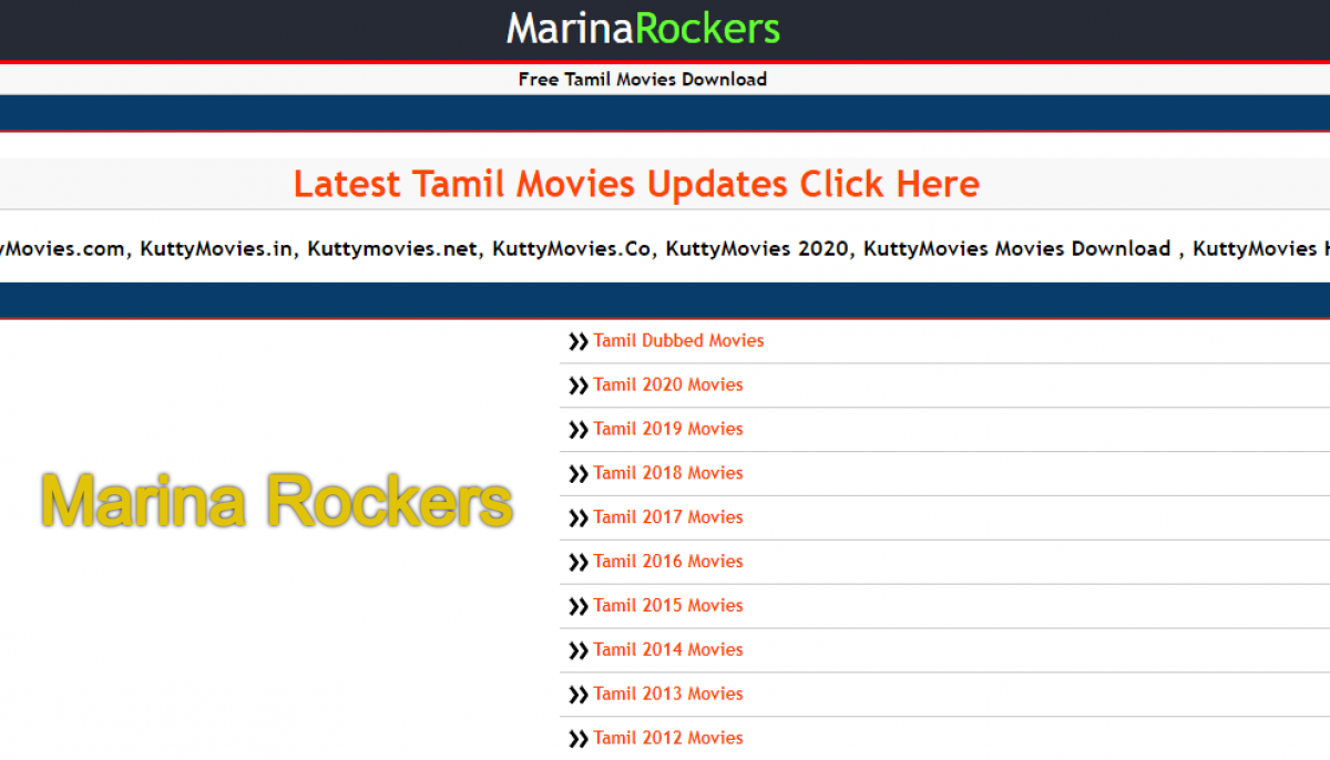 Marina Rockers 2021: Latest Tamil Full HD Movies Link, Tamil, Telugu Dubbed Movies Marina Rockers  Free Download Website