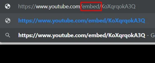 use embed the video