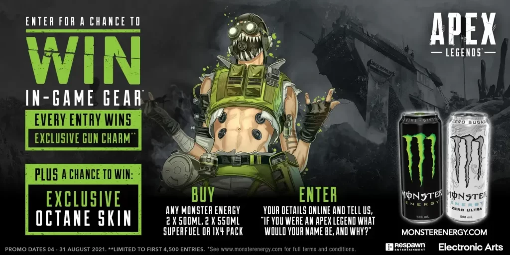 Apex Legends Monster Energy Redeem Codes