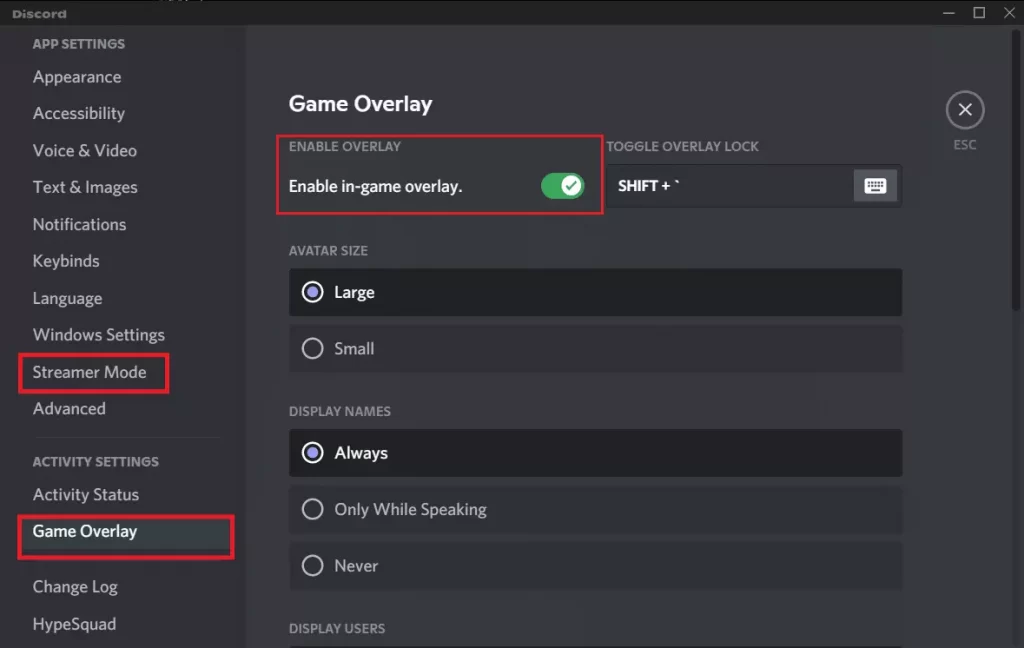 Discord Overlay is known to cause performance problems and glitches