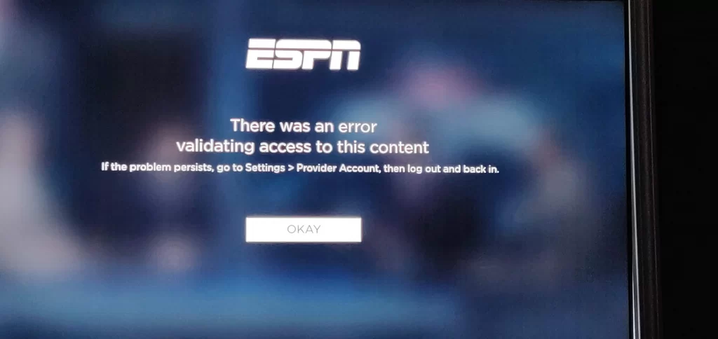 ESPN App Not Working