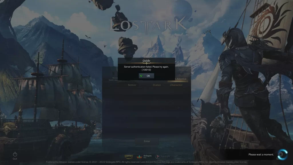 Error 10010 Lost Ark Server Authentication Failed Fix