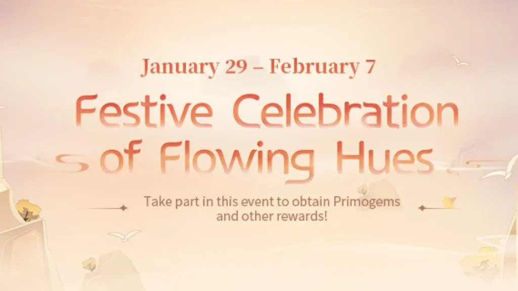 Genshin Impact Festive Celebration of Flowing Hues Web Event Rewards Release Date