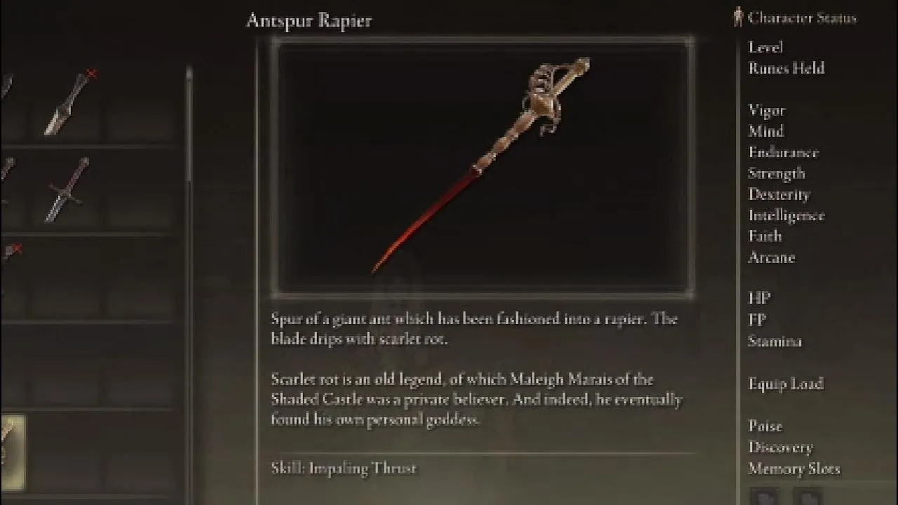 Elden Ring Antspur Rapier Maleigh Marais Armor Location