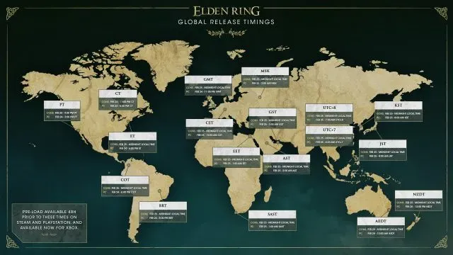 Elden Ring Release Time Schedule