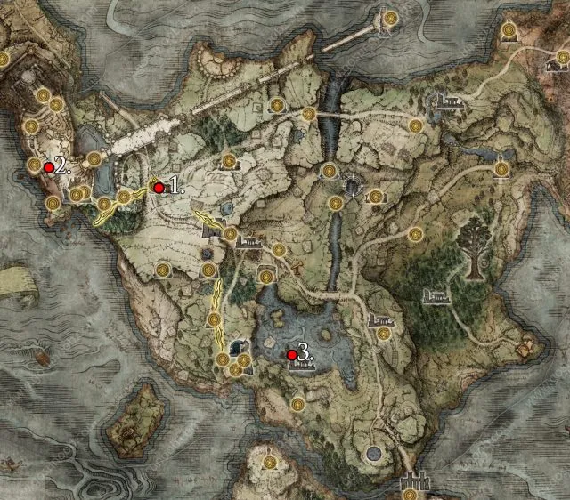 Stormsword key locations – Limgrave map