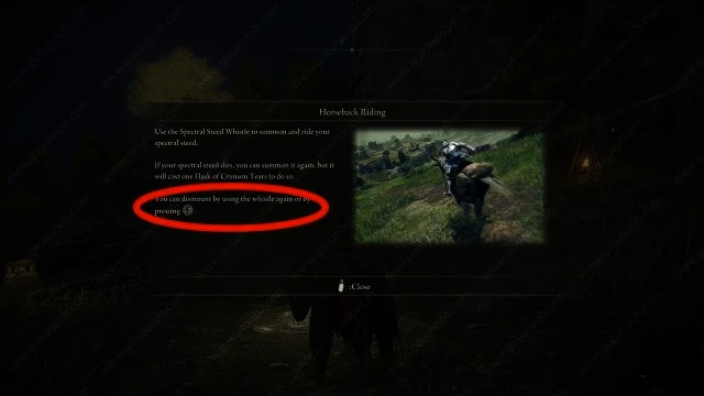 dismount elden ring how to