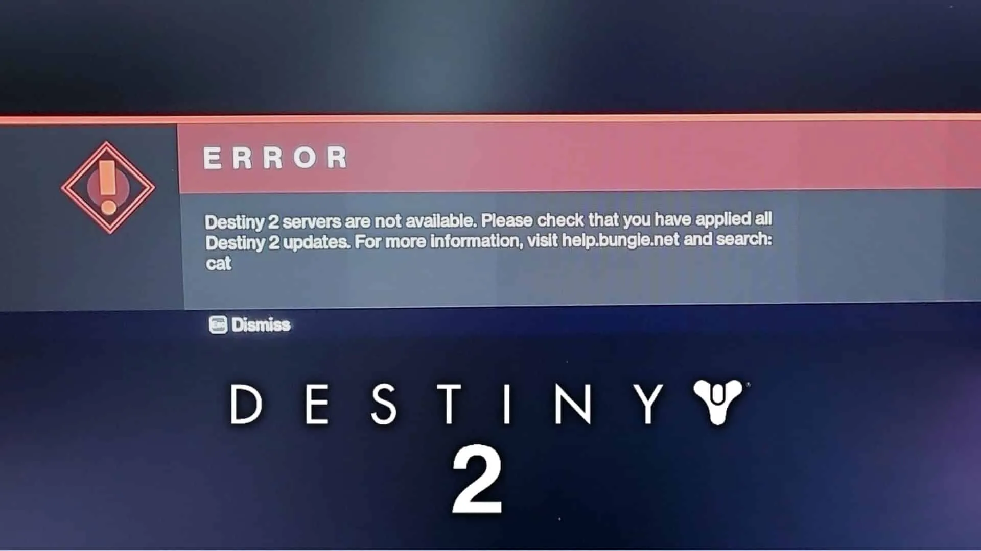 How to Fix Destiny 2 Error Code CAT