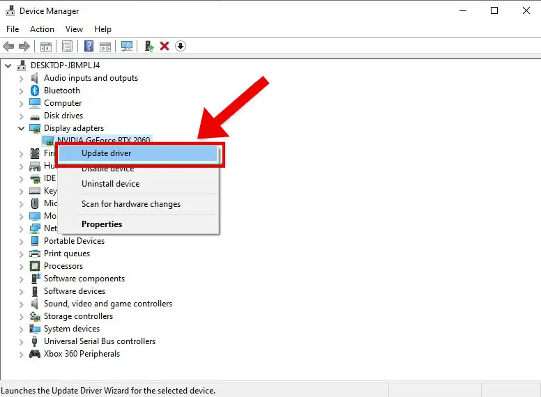 Step 3 Right click the preferred graphics processor you are using to and then click Update driver