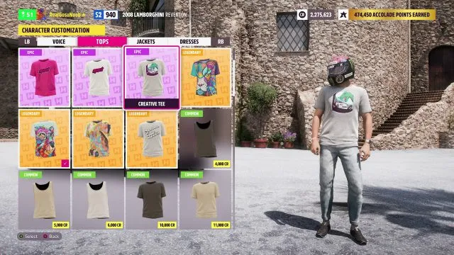 The Creative Tee epic top clothing is a reward for completing the T Rex challenge