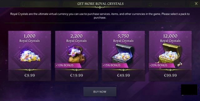 lost ark Royal Crystals price cost