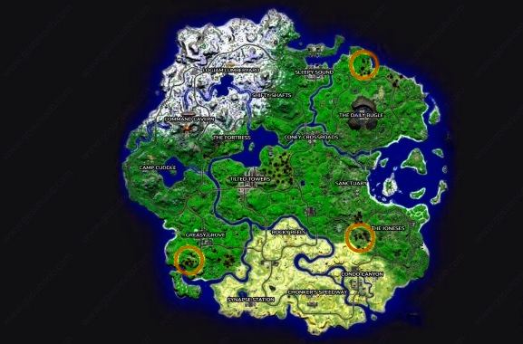 fortnite plant saplings at bomb crater clusters location