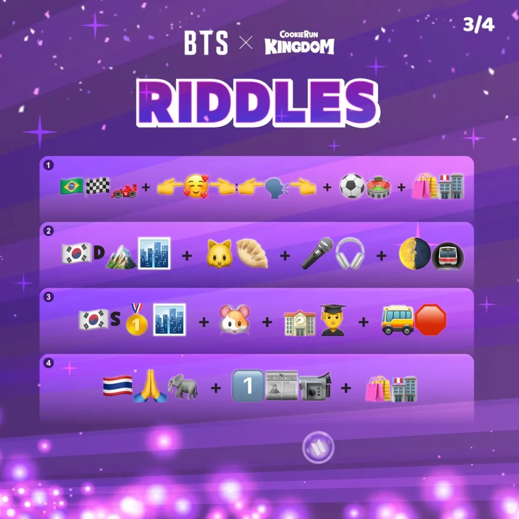 Cookie Run Kingdom BTS Riddle Answer