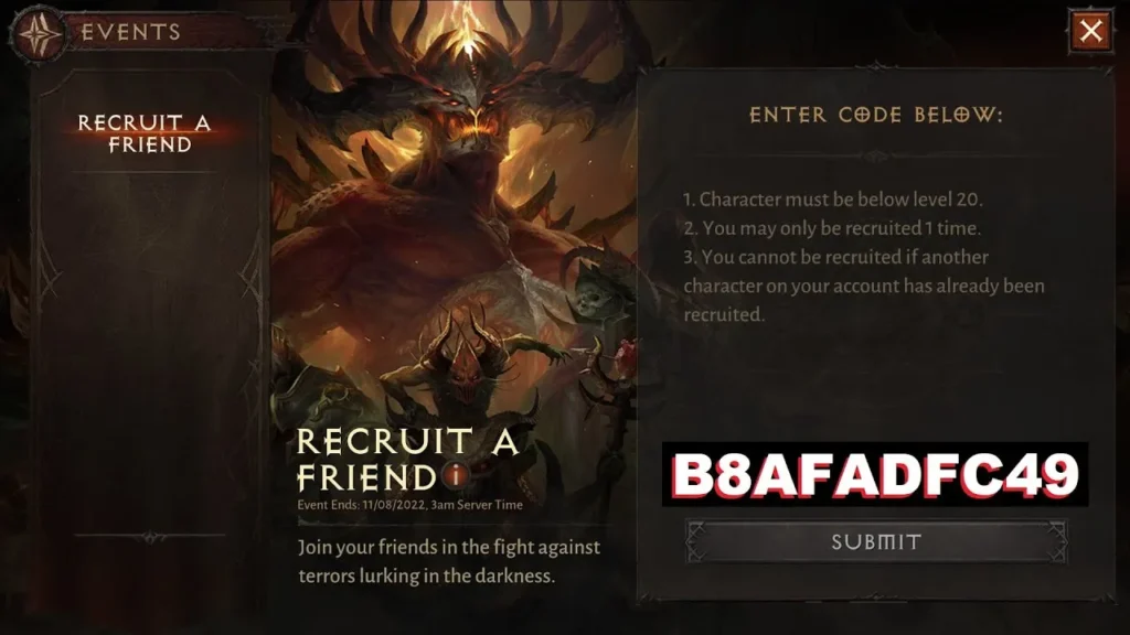 Diablo Immortal Recruit A Friend Explained