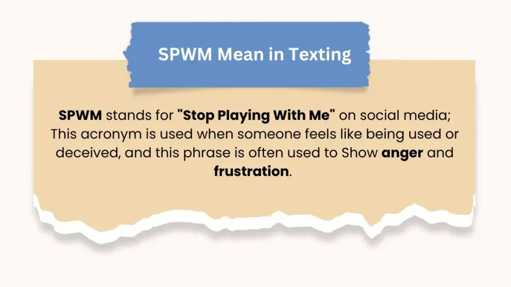 SPWM mean in texting