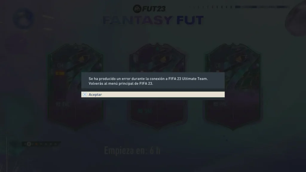 FIFA 23 Game Session Error