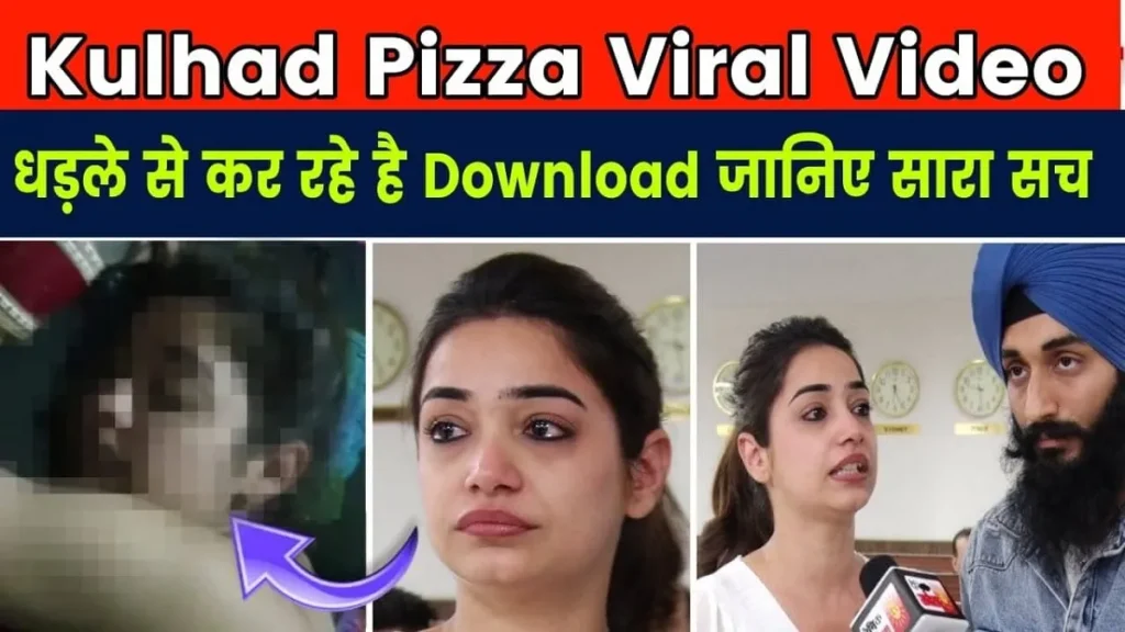 Kulhad Pizza Couple Viral Video A couple holding pizza