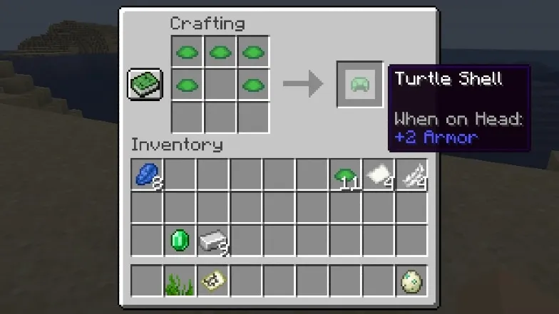 Minecraft Turtle Shell Recipe