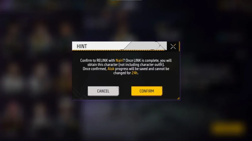 Once the selection confirmed players cannot change it for the next 24 hours